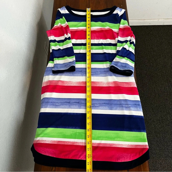 Vince Camuto Striped Watercolor Dress Sz 8 - Picture 4 of 12
